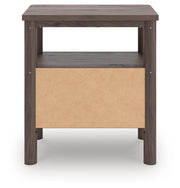 Pamytta Full Upholstered Panel Bed, Chest and  Nightstand in Brown - PKG022774