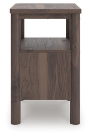 Pamytta Full Upholstered Panel Bed, Chest and  Nightstand in Brown - PKG022774