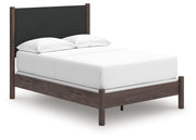 Pamytta Full Upholstered Panel Bed, Dresser and Chest in Brown - PKG022773