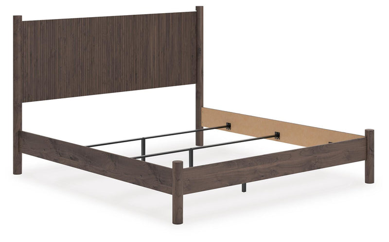 Pamytta King Panel Bed, Dresser and Chest in Brown - PKG022777
