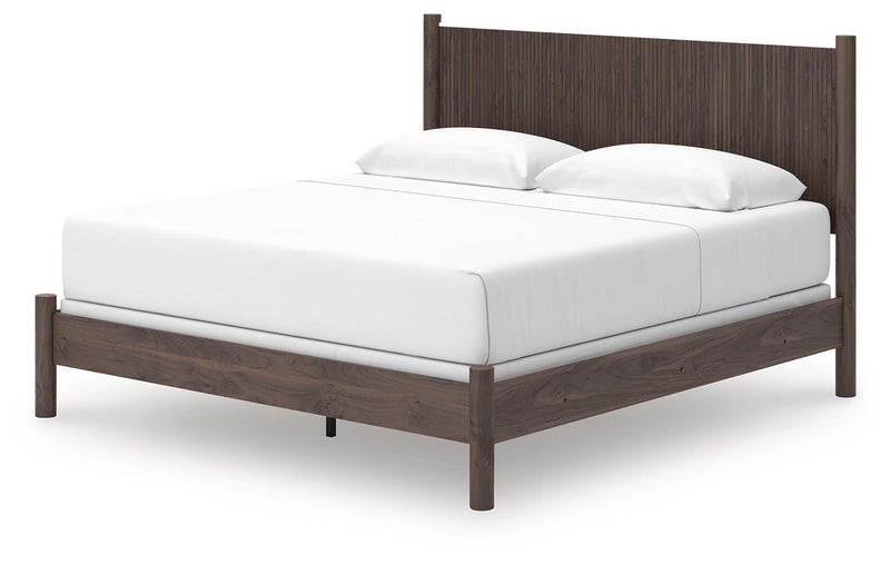 Pamytta King Panel Bed, Dresser, Mirror and Chest in Brown - PKG022737