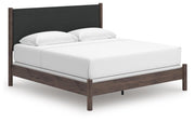 Pamytta King Upholstered Panel Bed, Chest and  Nightstand in Brown - PKG022785