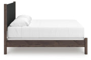 Pamytta King Upholstered Panel Bed, Dresser and Mirror in Brown - PKG022783