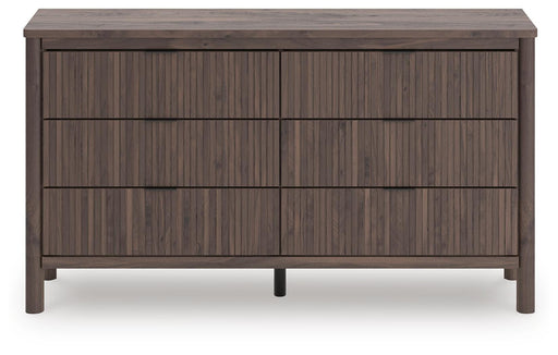 Pamytta Queen Panel Platform Bed, Dresser and Chest in Brown - PKG022757