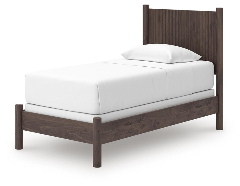 Pamytta Twin Panel Bed and Dresser in Brown - PKG022703