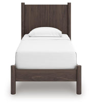 Pamytta Twin Panel Platform Bed and Dresser in Brown - PKG022667