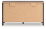 Pamytta Twin Panel Platform Bed, Dresser and Nightstand in Brown - PKG022668