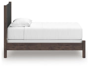 Pamytta Twin Upholstered Panel Bed, Dresser and Chest in Brown - PKG022771