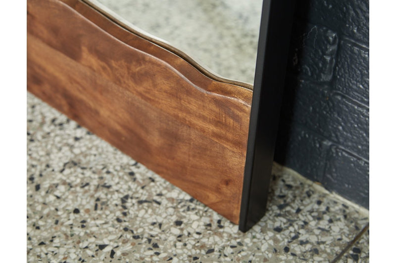 Panchali Brown/Black Floor Mirror - DMV FurnitureMirror