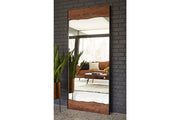 Panchali Brown/Black Floor Mirror - DMV FurnitureMirror