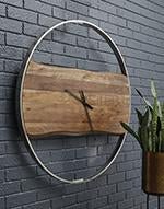 Panchali Brown/Silver Finish Wall Clock - DMV FurnitureOther Products
