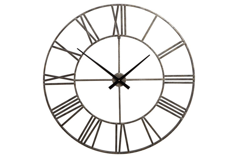 Paquita Antique Silver Wall Clock - DMV FurnitureOther Products
