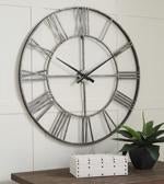 Paquita Antique Silver Wall Clock - DMV FurnitureOther Products