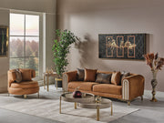 Paris 3-pieces (Sofa & Loveseat & Chair) Livingroom Set Brown in Brown - 101-PAR-ZEG04-321