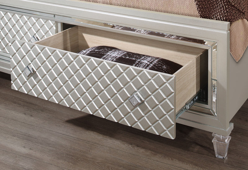 Paris Champagne King Bed Group With Led - DMV FurnitureKing Bed
