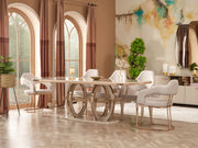 Paris Diningroom (Consol With Mirror & Dining Table & 6 Dining Chair) - 115-PAR-SET