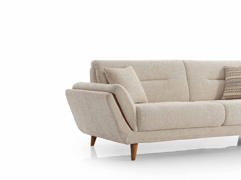 Paris Eli 4-pieces (2 Sofa & 2 Chair) Livingroom in Beige - Brown - 200-ELI-PAR-T-885-P8-02-3311