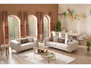 Paris Stationary Loveseat Cream in Cream - 101-PAR-ZEG02-2