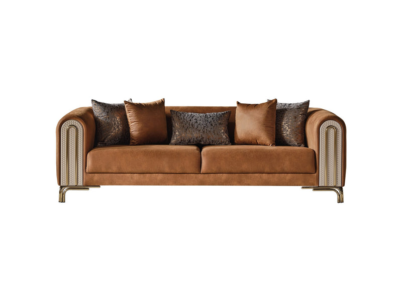 Paris Stationary Sofa Brown in Brown - 101-PAR-ZEG04-3