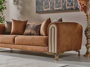 Paris Stationary Sofa Brown in Brown - 101-PAR-ZEG04-3