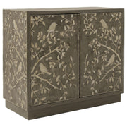 Parkes 2-door Bone Inlay Accent Cabinet Distressed Grey - 950454