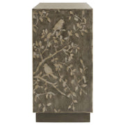 Parkes 2-door Bone Inlay Accent Cabinet Distressed Grey - 950454