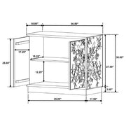 Parkes 2-door Bone Inlay Accent Cabinet Distressed Grey - 950454