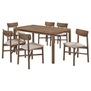 Parkridge 7-piece 59-inch Wood Dining Set Natural Walnut - 108561-S7