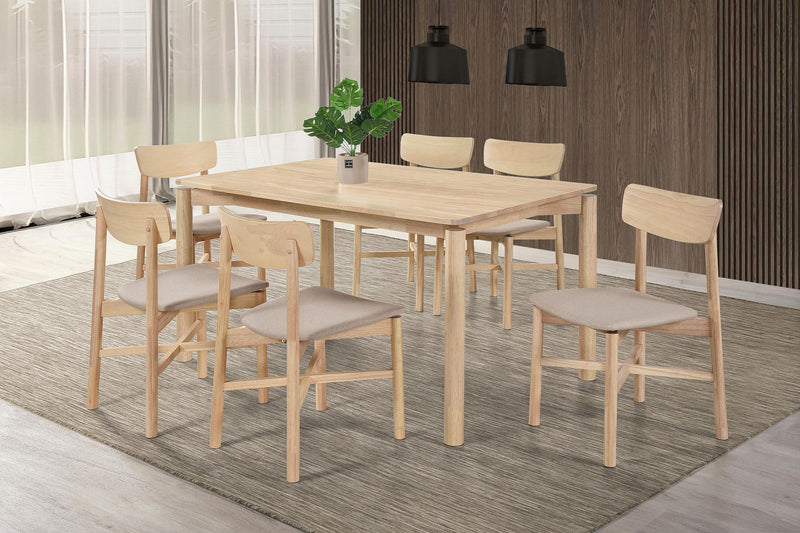 Parkridge 7-piece 59-inch Wood Dining Set White Washed - 108551-S7