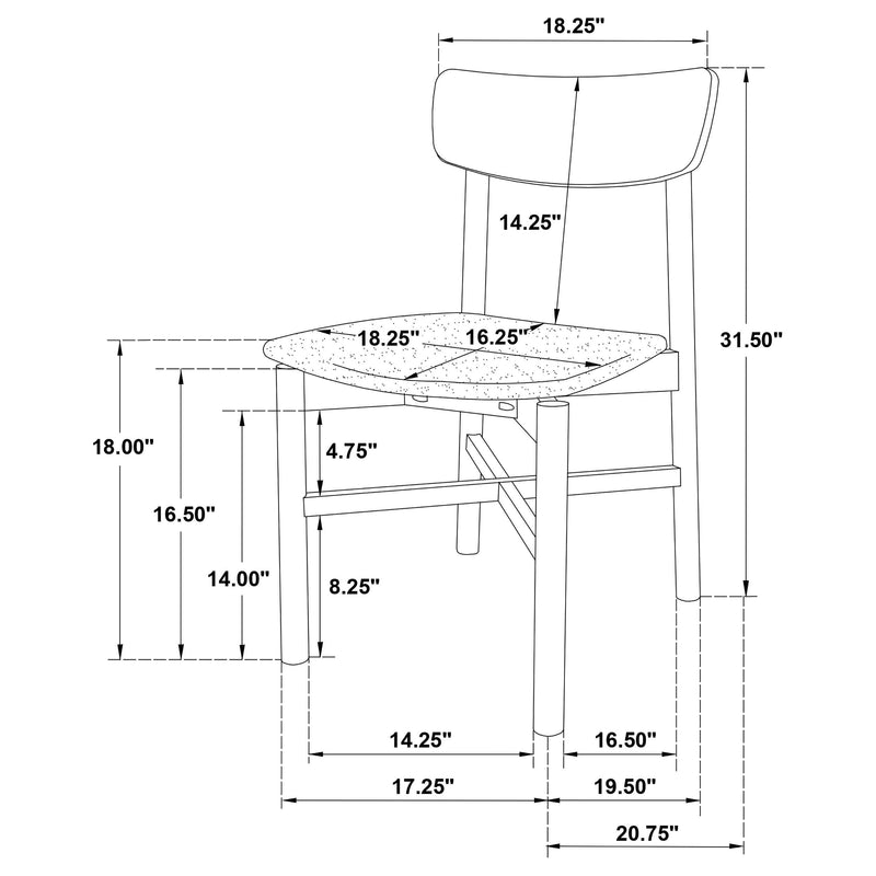 Parkridge 7-piece 59-inch Wood Dining Set White Washed - 108551-S7