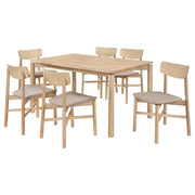 Parkridge 7-piece 59-inch Wood Dining Set White Washed - 108551-S7