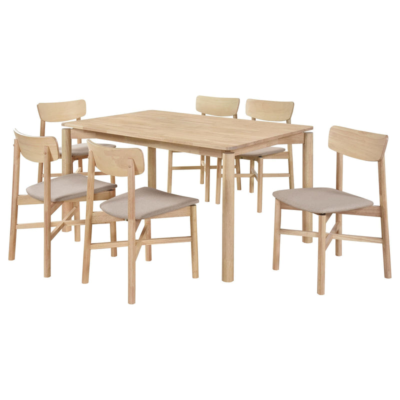 Parkridge 7-piece 59-inch Wood Dining Set White Washed - 108551-S7