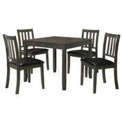 Parkwood 5-piece Square Dining Table Set Dark Ash Brown - 150410