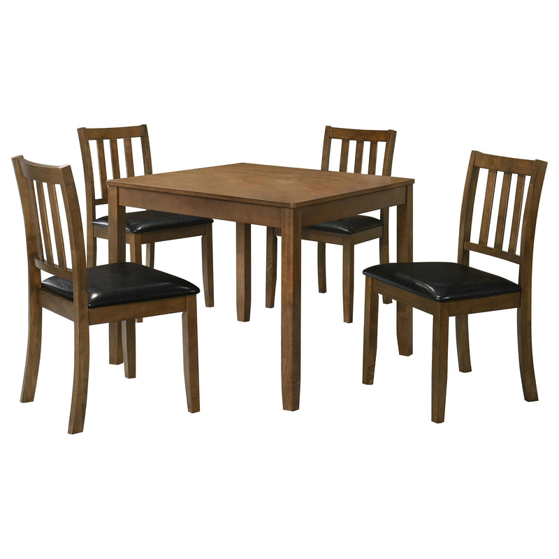 Parkwood 5-piece Square Dining Table Set Honey Brown - 150400