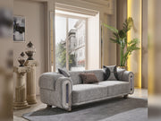 Parma 3-pieces (Sofa & Loveseat & Chair) Livingroom Set Light Grey in Light Grey - 101-PARM-HIL40401-321