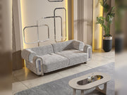 Parma 3-pieces (Sofa & Loveseat & Chair) Livingroom Set Light Grey in Light Grey - 101-PARM-HIL40401-321