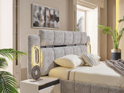 Parma Bedroom (Queen Frame With Headboard & Dresser With Mirror & 2 Nightstand) - 120-PARM-SET