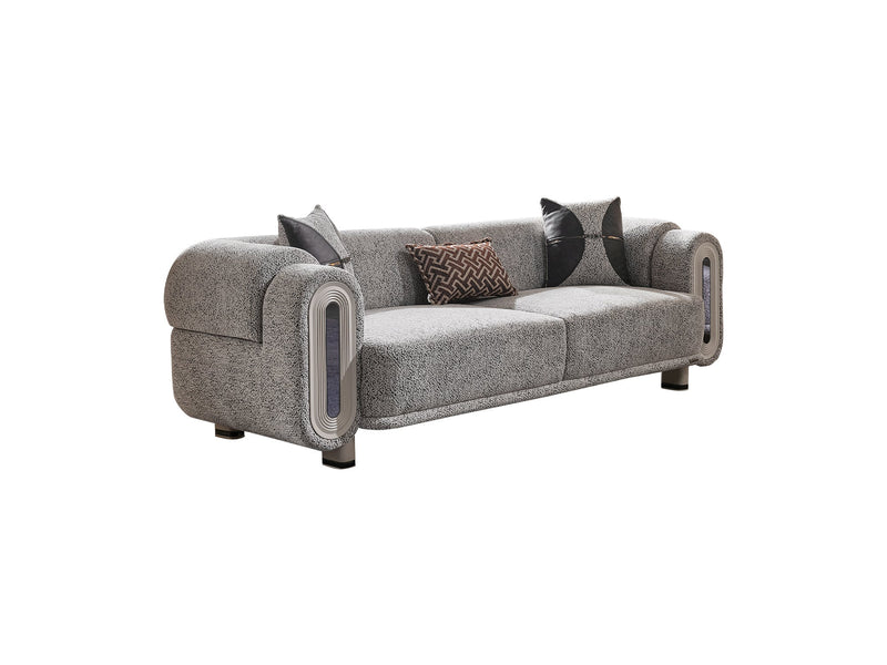 Parma Convertible Sofa Light Grey in Light Grey - 101-PARM-HIL40401-3
