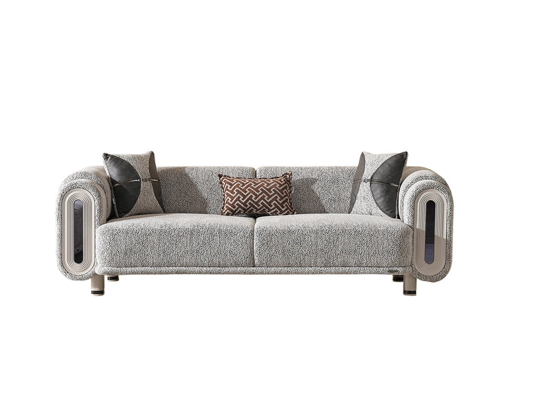 Parma Convertible Sofa Light Grey in Light Grey - 101-PARM-HIL40401-3