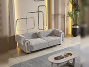 Parma Convertible Sofa Light Grey in Light Grey - 101-PARM-HIL40401-3