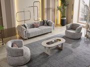 Parma Convertible Sofa Light Grey in Light Grey - 101-PARM-HIL40401-3