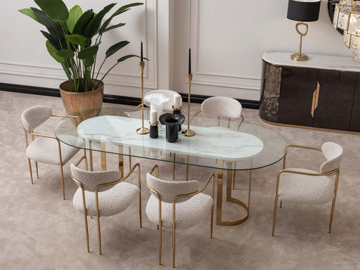 Parma Dining Chair (6 PCS) in Cream - 200-GAB-PAR-DC-6