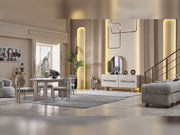 Parma Diningroom (Consol With Mirror & Dining Table & 6 Dining Chair) - 115-PARM-DT-6-SET