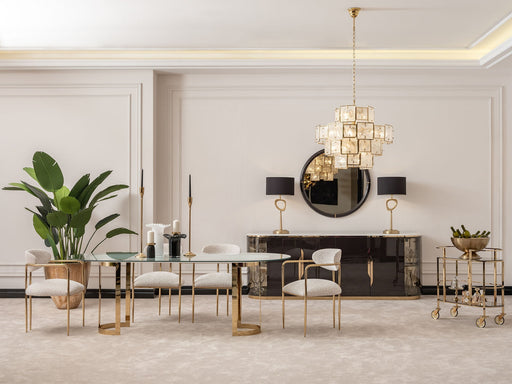 Parma Diningroom (Consol With Mirror & Dining Table & 6 Dining Chair) - 200-GAB-PAR-DT-6-SET
