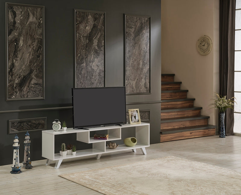 Parma Tv Stand in White - 721-PAR-TV-WHITE