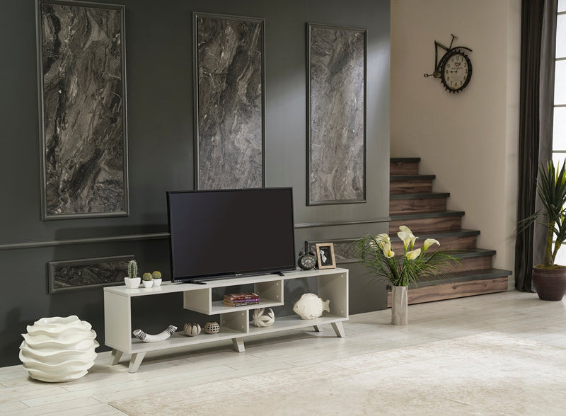Parma Tv Stand in White - 721-PAR-TV-WHITE