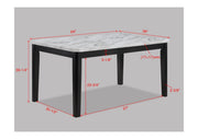 Pascal Black/Gray Marble - Top Dining Set - DMV FurnitureDining Room Set