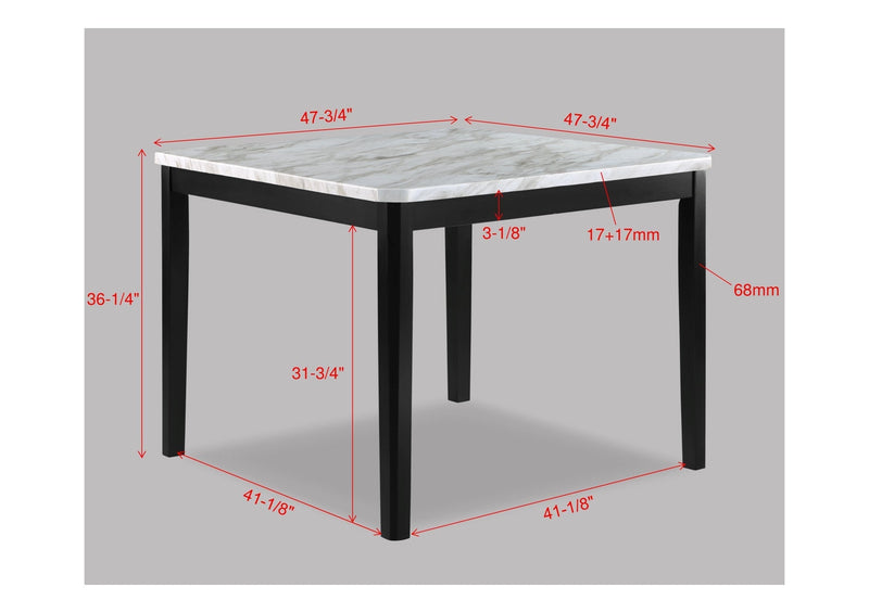 Pascal Black/Gray Square Counter Height Dining Set - DMV FurnitureCounter Height Set