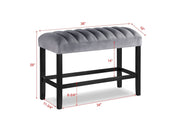 Pascal Black/Gray Square Counter Height Dining Set - DMV FurnitureCounter Height Set