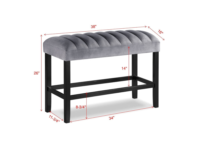 Pascal Black/Gray Square Counter Height Dining Set - DMV FurnitureCounter Height Set